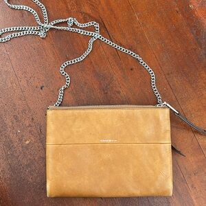 Coach Top Zip Crossbody Bag with Silver Chain
